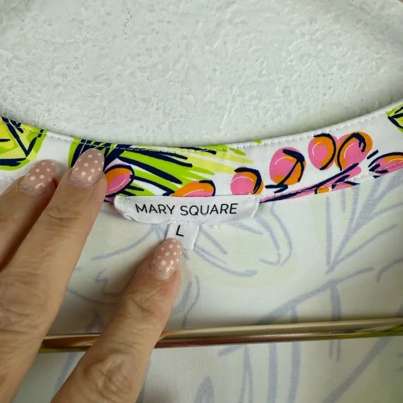 Perfect like new MARY SQUARE laguna dress in vine time lime large - Picture 12 of 15